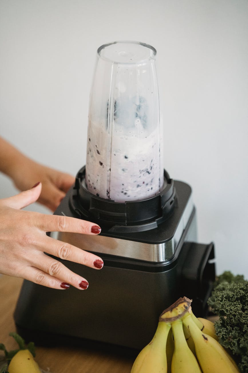 woman with blender